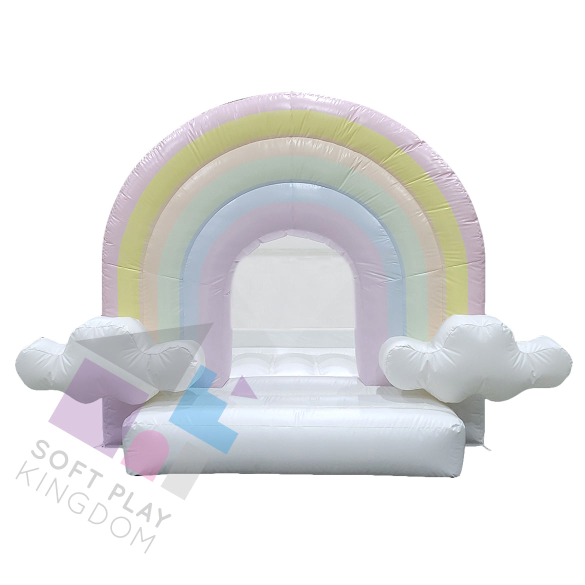 Midi Rainbow with Clouds Bounce House, 10x10ft
