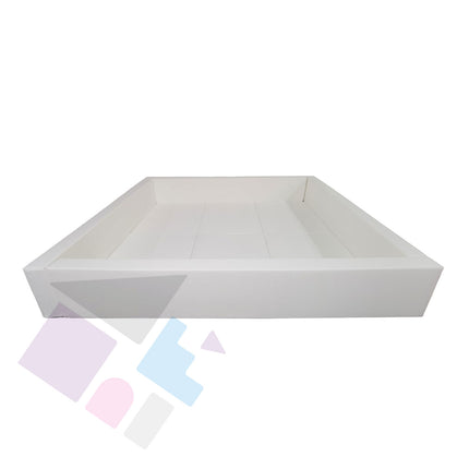 Large Soft Square Ball Pit (from 6ft to 10ft), White