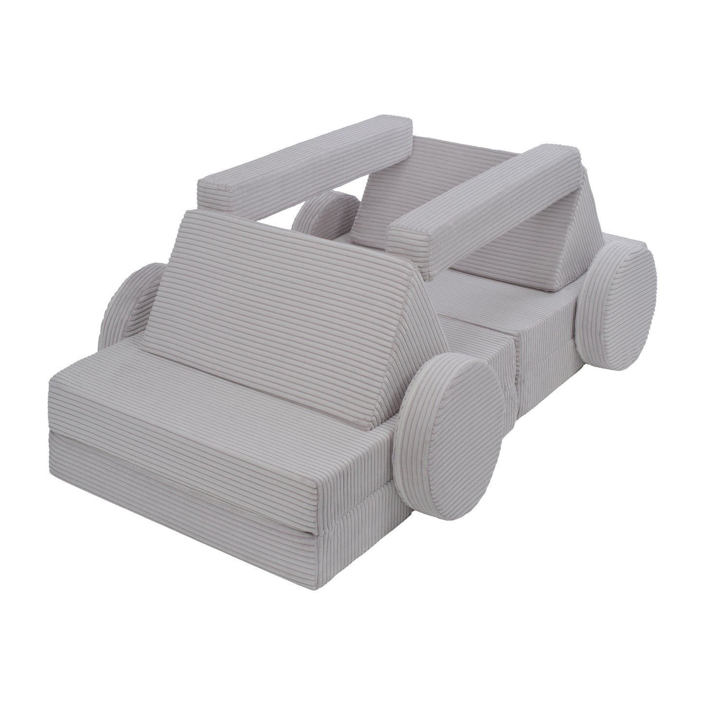 Soft Modular Sofa, Grey, Chunky Corduroy