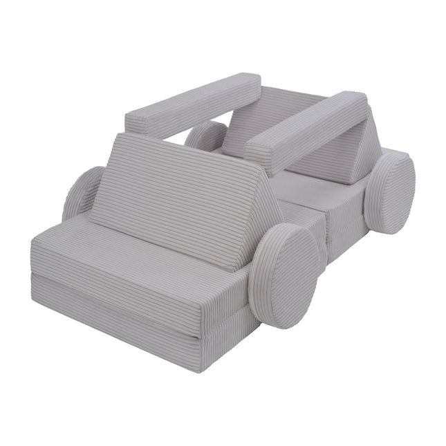 Soft Modular Sofa, Grey, Chunky Corduroy
