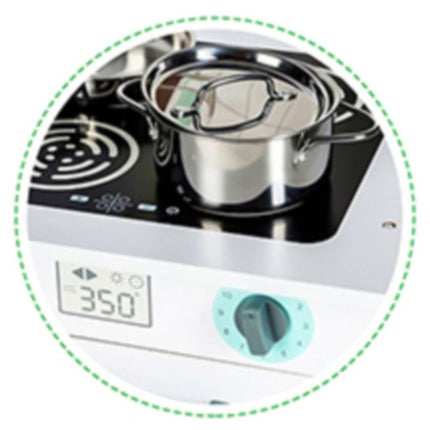 Maxi Wooden Play Kitchen, Grey & Turquoise