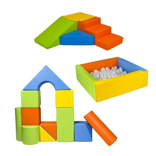 Ultimate Soft Play Square Ball Pit BUNDLE, Multi