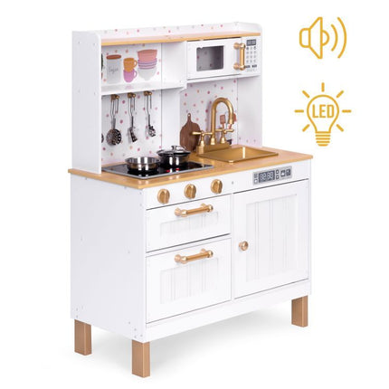 Midi Wooden Play Kitchen, LED Light & Sound