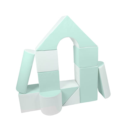 Castle Set (11 Pieces), Pastel Mint & White
