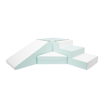 Step & Slide, Pastel Mint & White