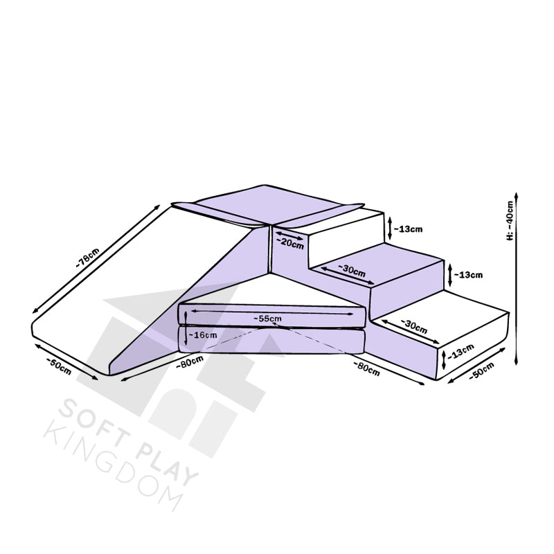 Step & Slide, Lilac & White