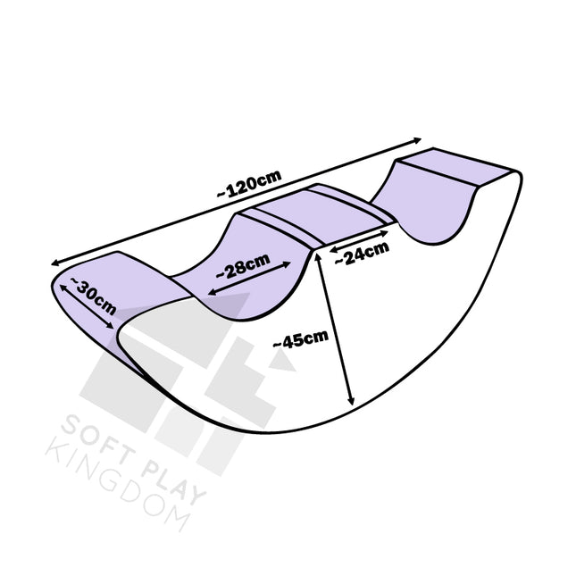 Two Seated Rocker, Lilac & White
