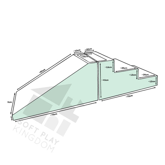 Midi Step & Slide, Pastel Mint & White