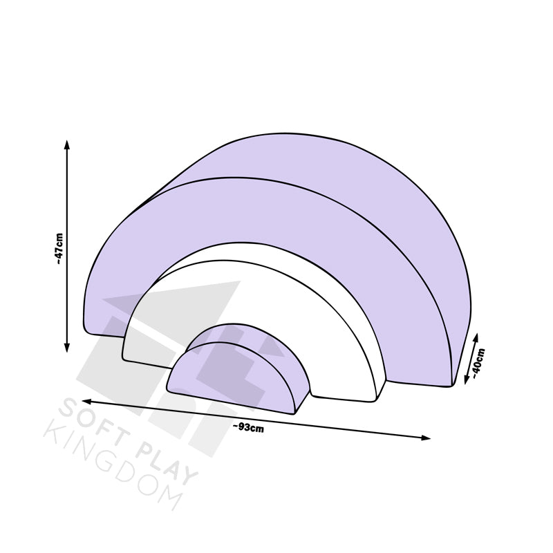 Rainbow Soft Play Set, Lilac & White