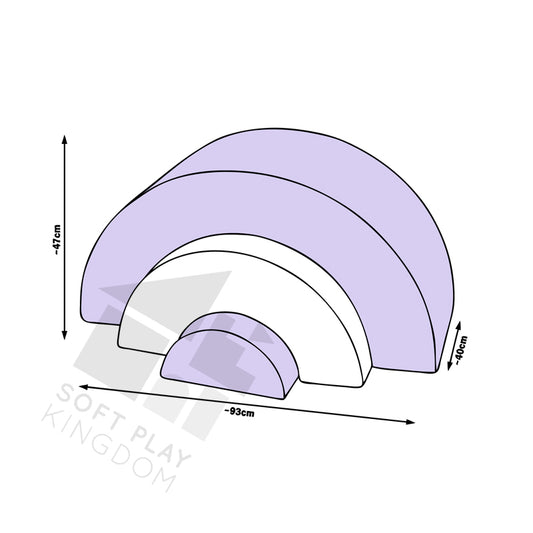Rainbow Soft Play Set, Lilac & White