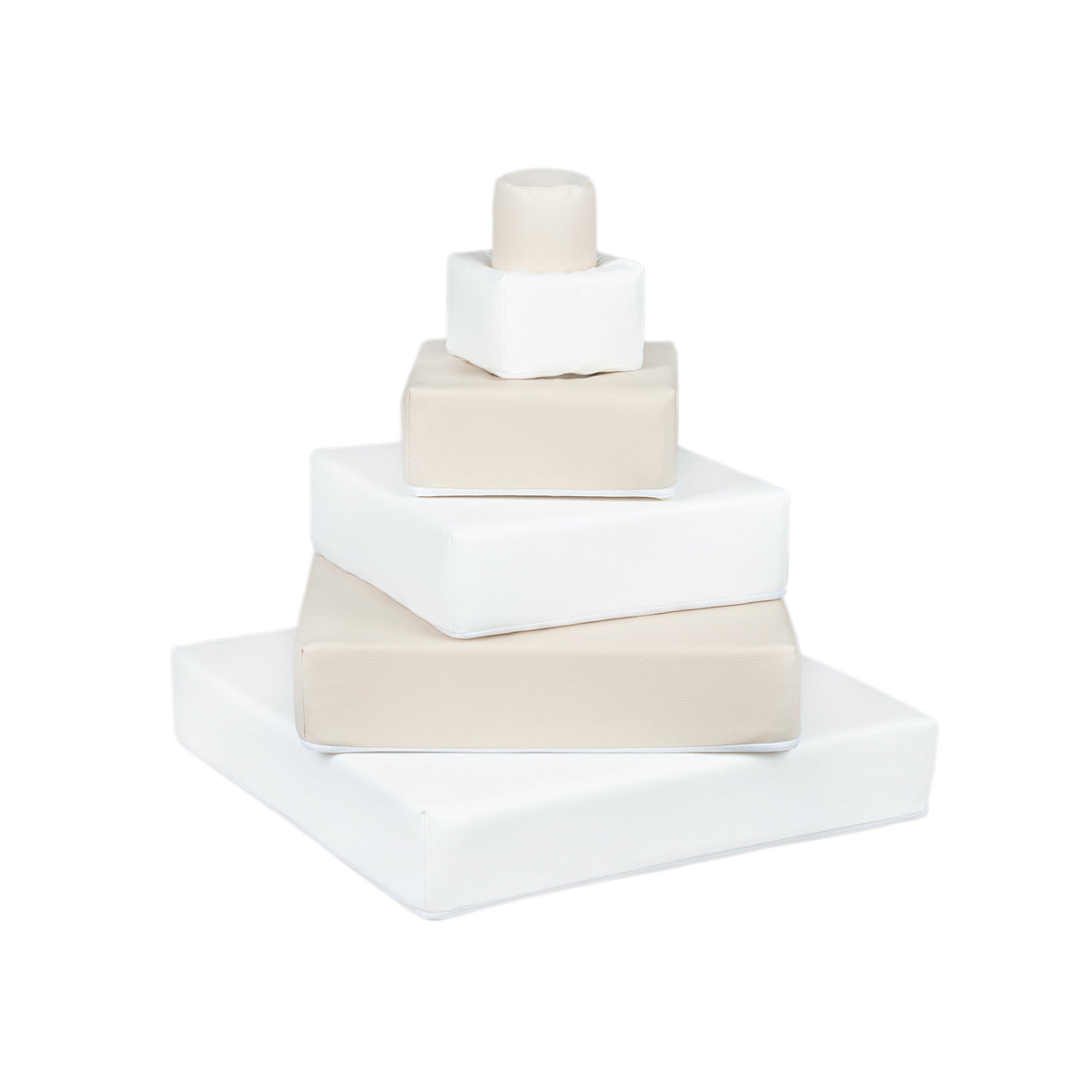 Pyramid Stacking Tower, Beige – Soft Play Kingdom