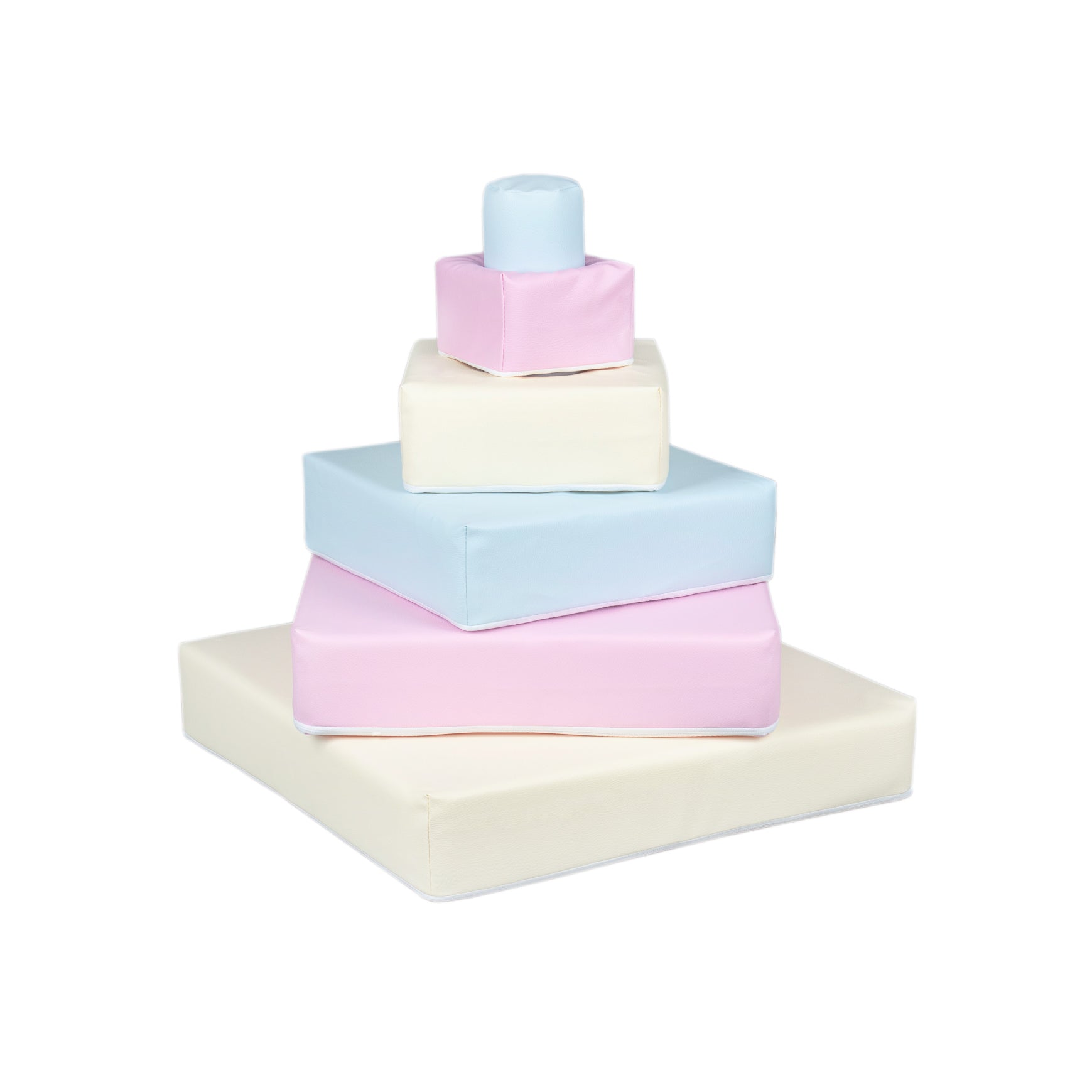 Pyramid Stacking Tower, Pastel Mix – Soft Play Kingdom