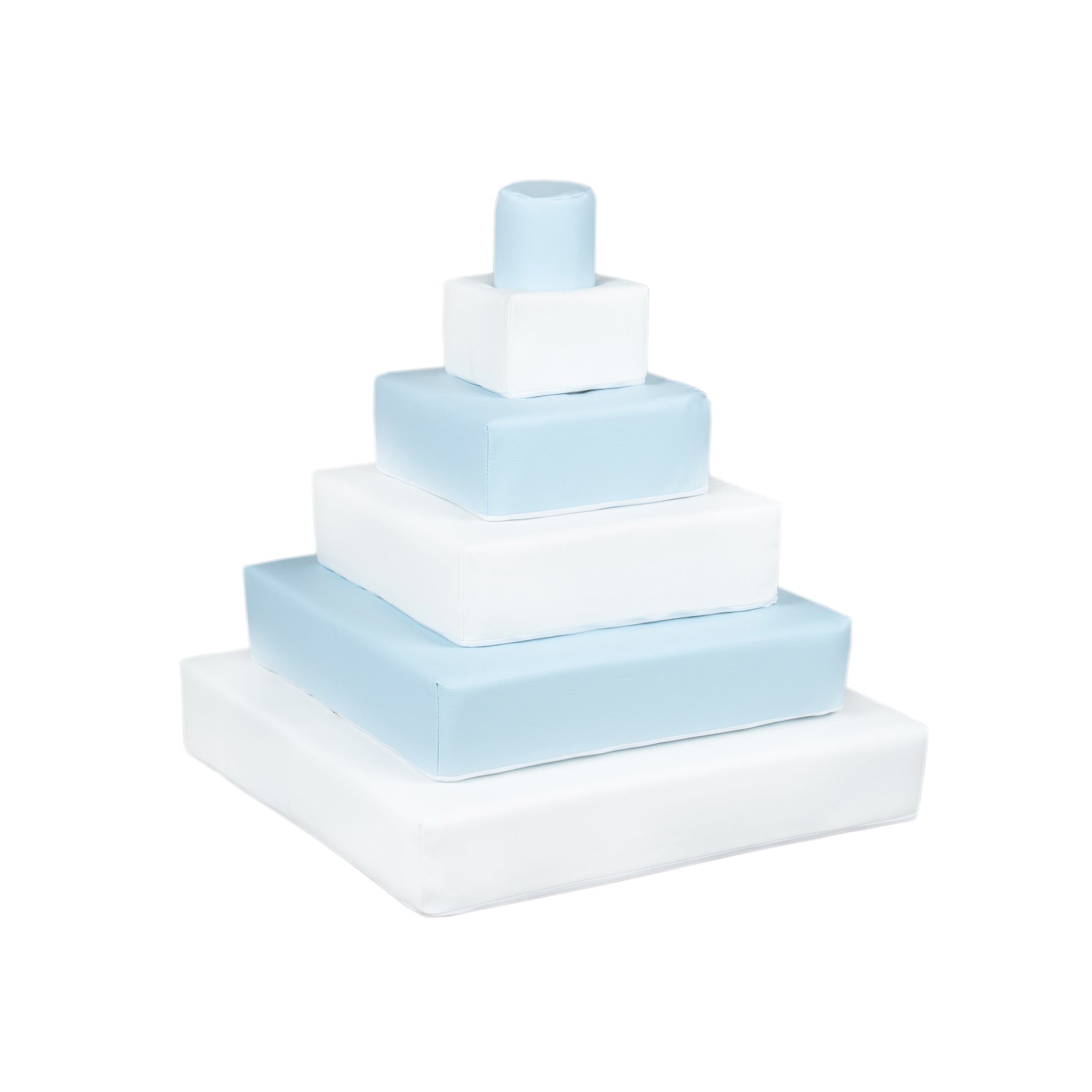 Pyramid Stacking Tower, Pastel Blue – Soft Play Kingdom