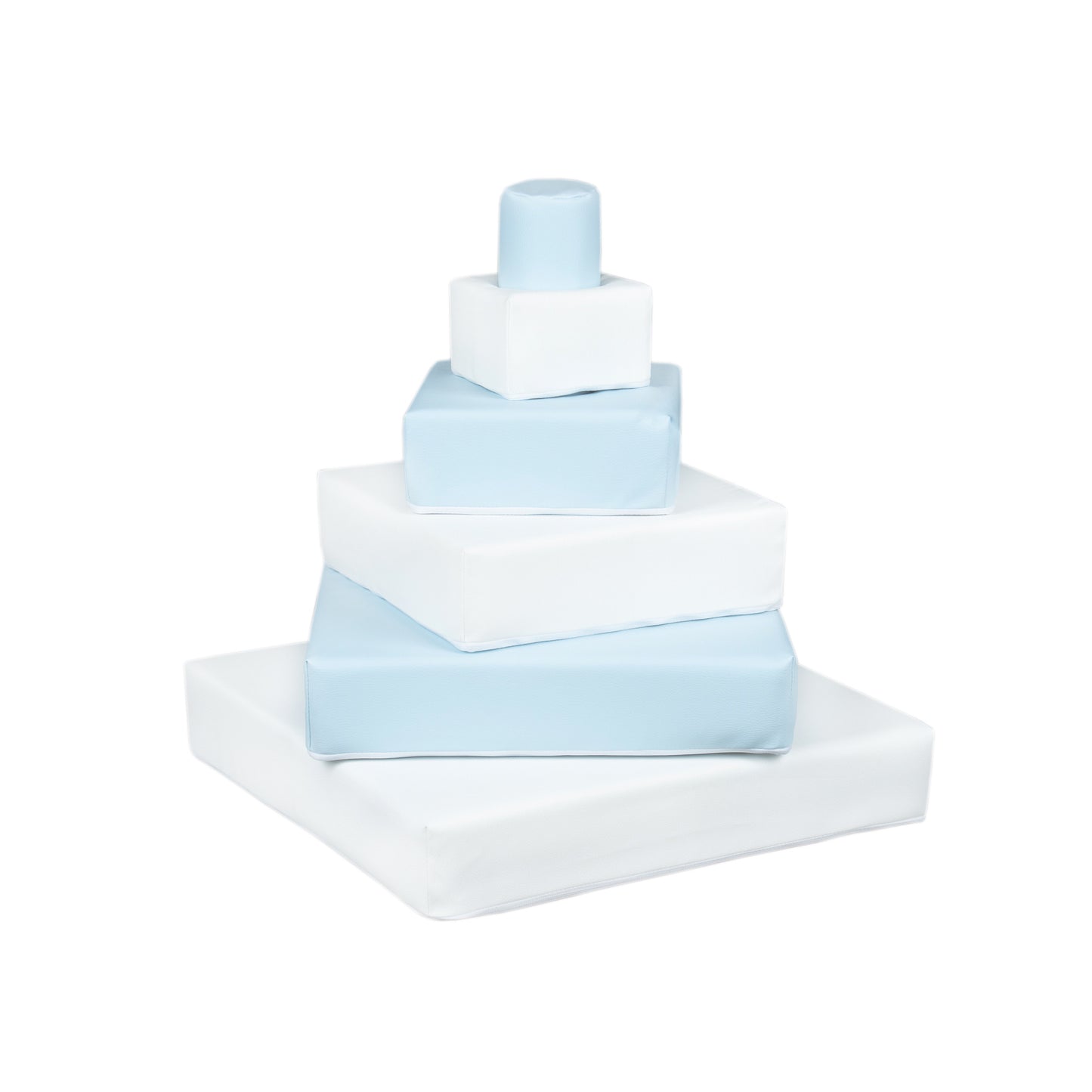 Pyramid Stacking Tower, Pastel Blue – Soft Play Kingdom