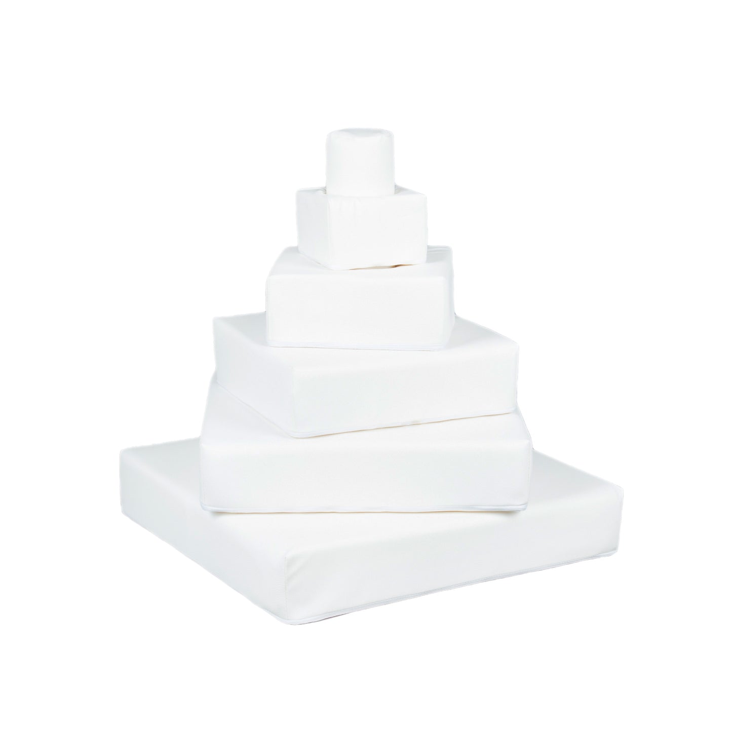 Pyramid Stacking Tower, White – Soft Play Kingdom