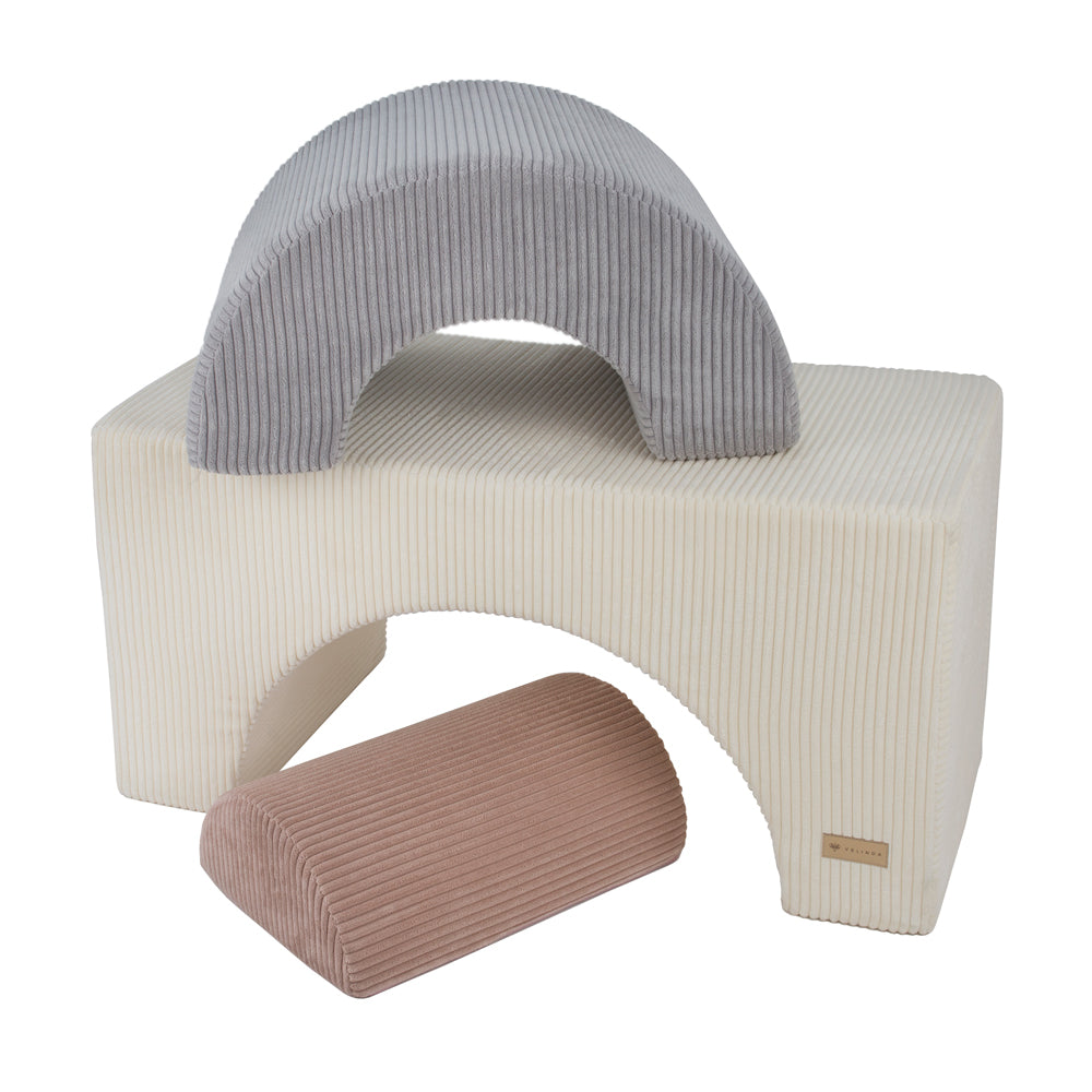 Chunky Corduroy Rainbow Block Set | Cream