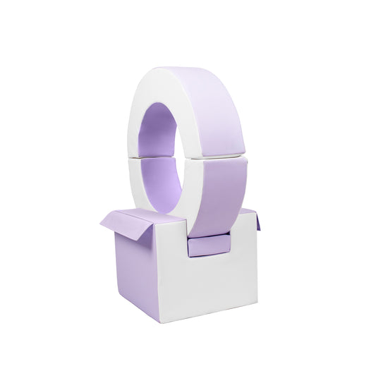 Separate Hoop & Cube (Step & Slide Add-On), Lilac & White