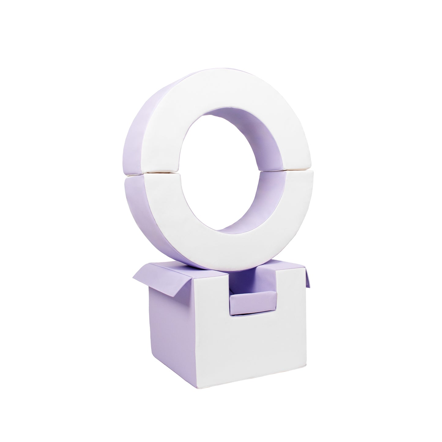 Separate Hoop & Cube (Step & Slide Add-On) | Lilac & White
