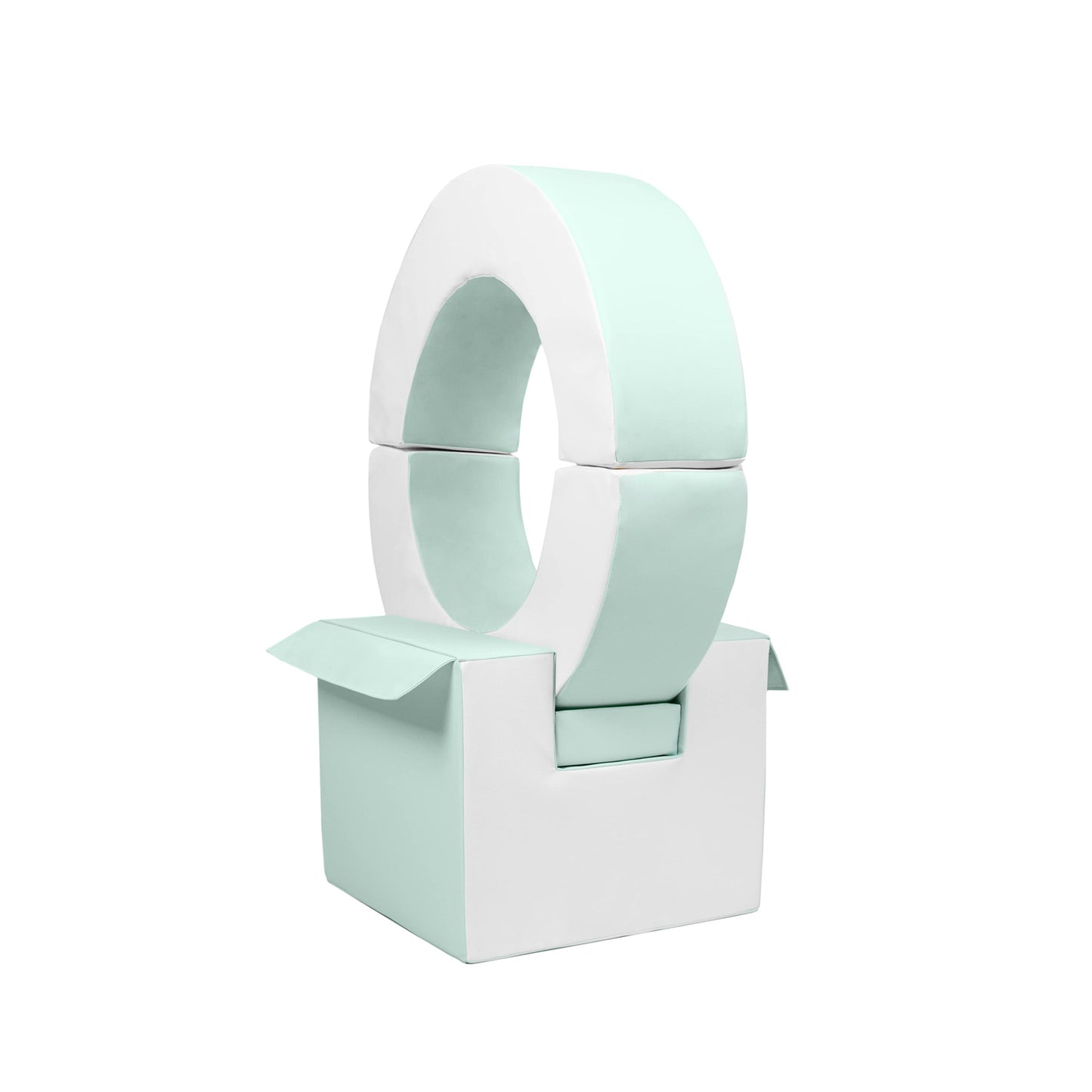 Separate Hoop & Cube (Step & Slide Add-On) | Pastel Mint & White