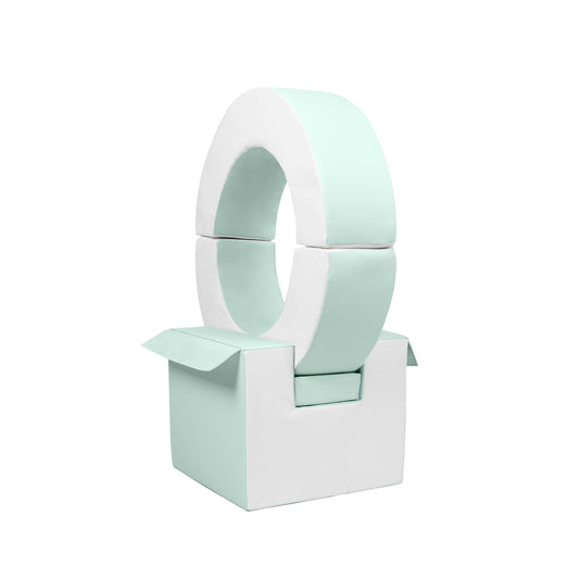 Separate Hoop & Cube (Step & Slide Add-On) | Pastel Mint & White
