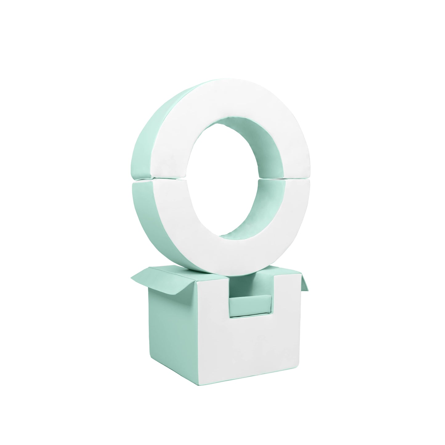 Separate Hoop & Cube (Step & Slide Add-On) | Pastel Mint & White