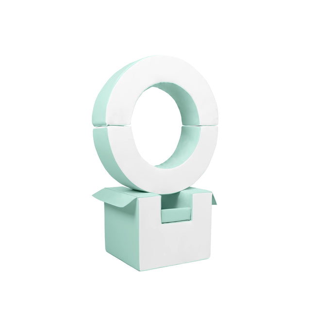 Separate Hoop & Cube (Step & Slide Add-On) | Pastel Mint & White