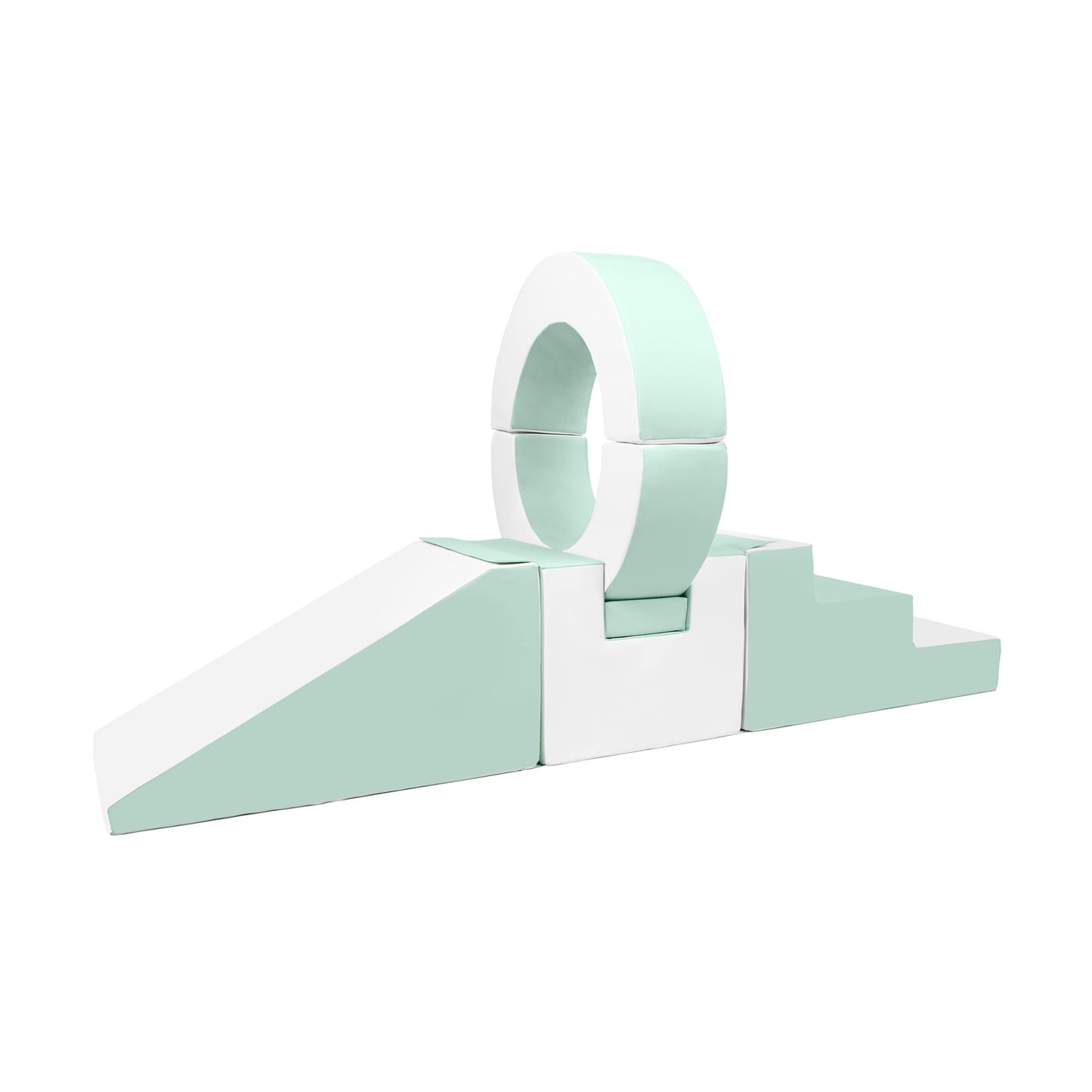Hoop, Step & Slide Set, Pastel Mint & White