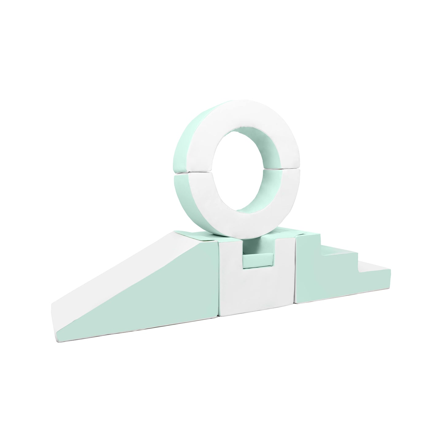 Hoop, Step & Slide Set, Pastel Mint & White