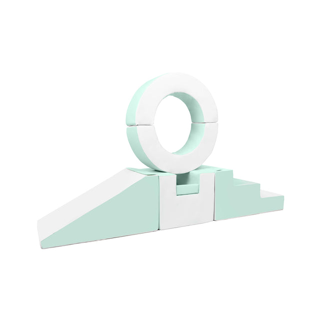 Hoop, Step & Slide Set, Pastel Mint & White