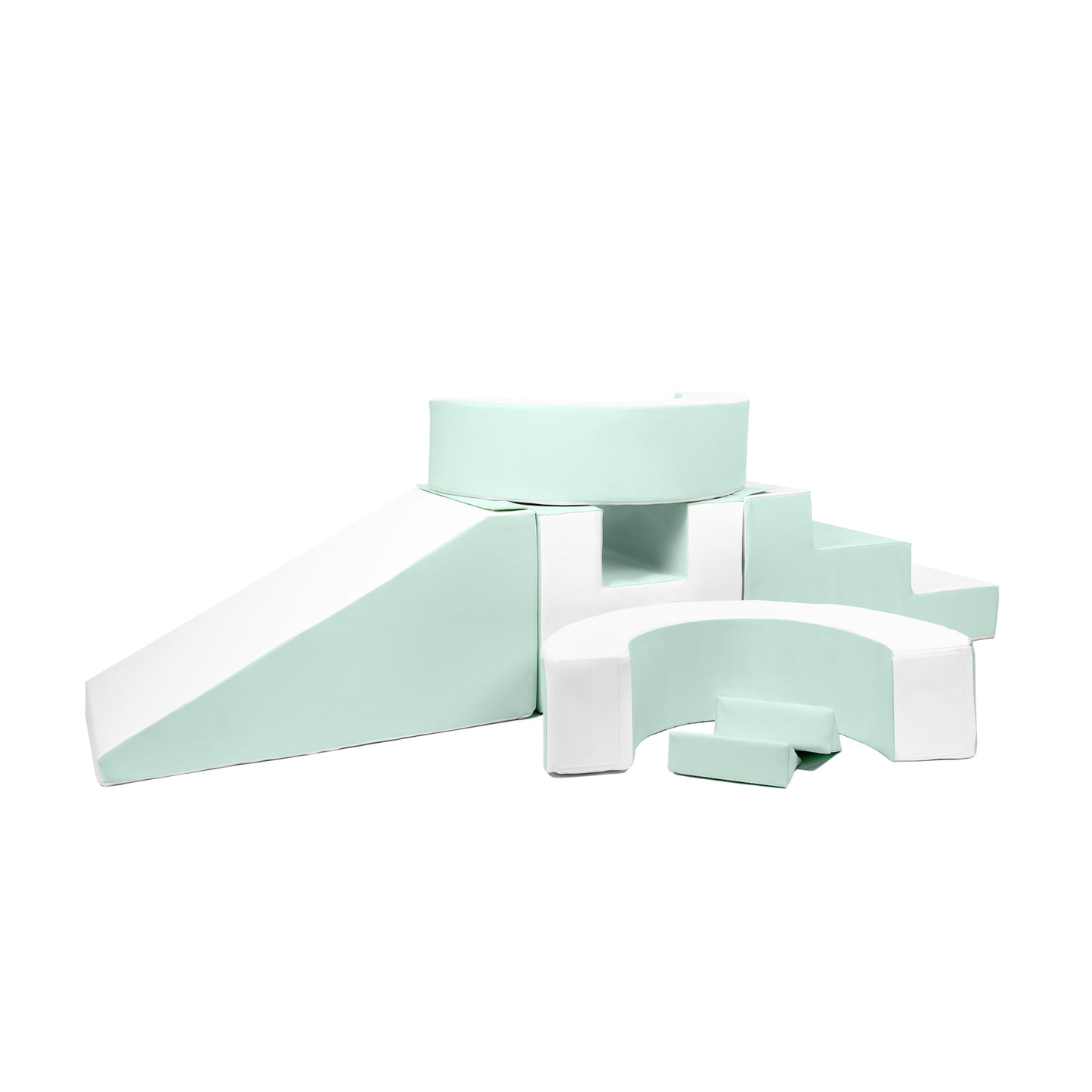 Hoop, Step & Slide Set, Pastel Mint & White