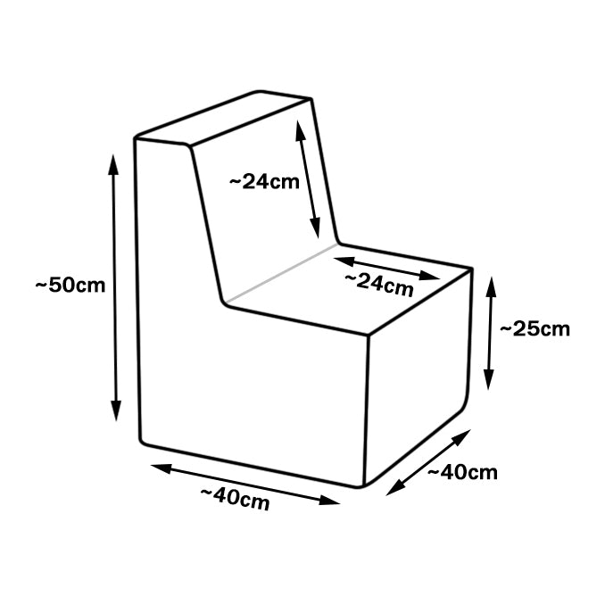 Soft Play Chair, Grey & White