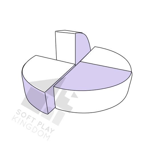 Circle Stacking Blocks, Lilac & White