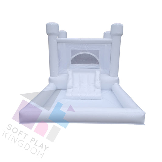 Tots Castle Bounce House with Slide & Ball Pool, 13x8ft
