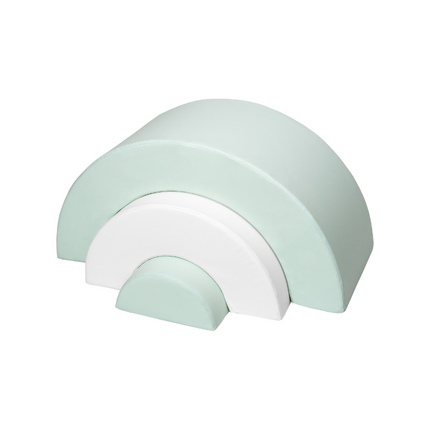 Rainbow Soft Play Set | Pastel Mint & White