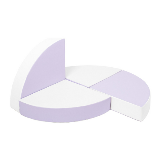 Circle Stacking Blocks, Lilac & White