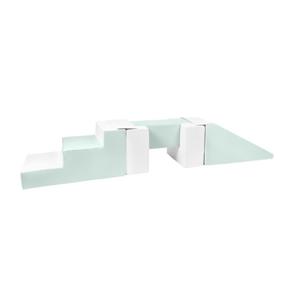 Balance Beam Step & Slide Set, Pastel Mint & White
