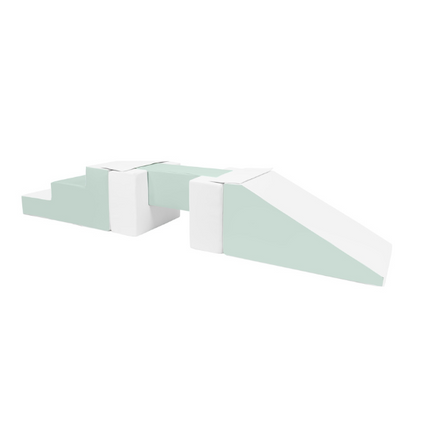 Balance Beam Step & Slide Set, Pastel Mint & White