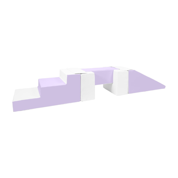 Balance Beam Step & Slide Set, Lilac & White