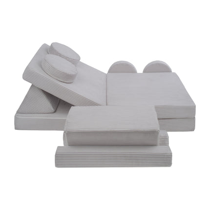 Soft Modular Sofa, Grey, Chunky Corduroy
