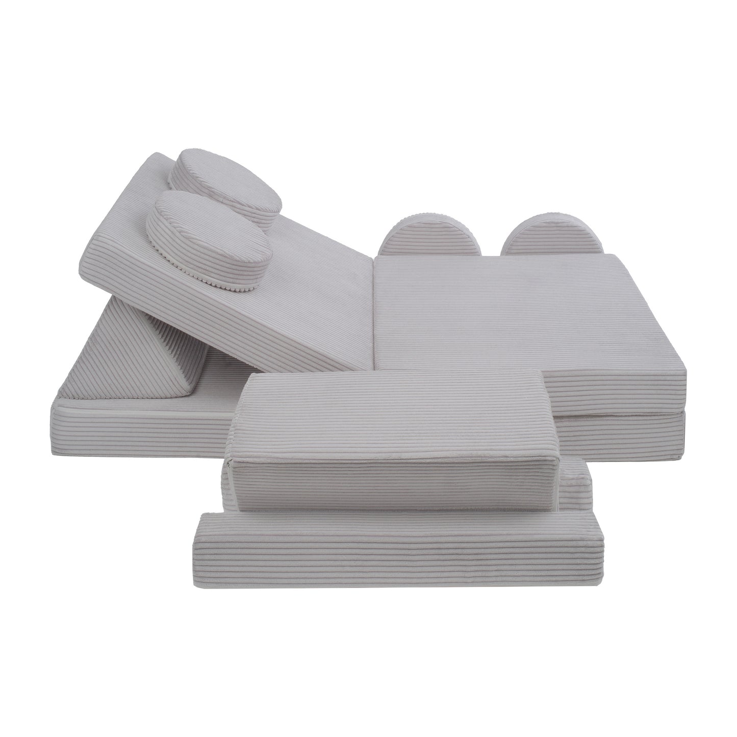 Soft Modular Sofa, Grey, Chunky Corduroy