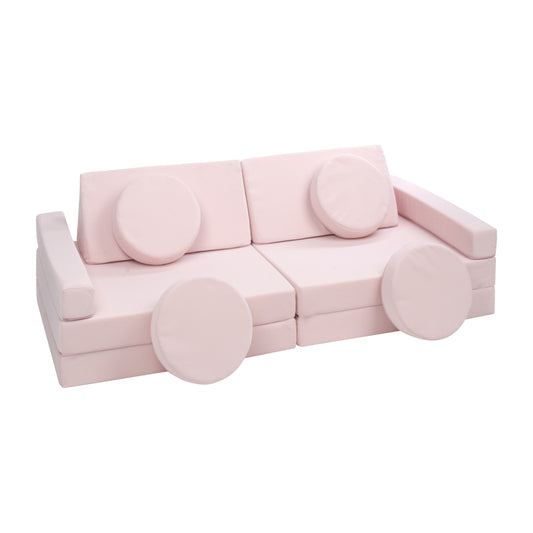 Soft Modular Sofa, Pastel Pink