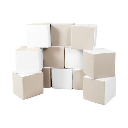 Soft Play Cubes (28cm Blocks), Beige