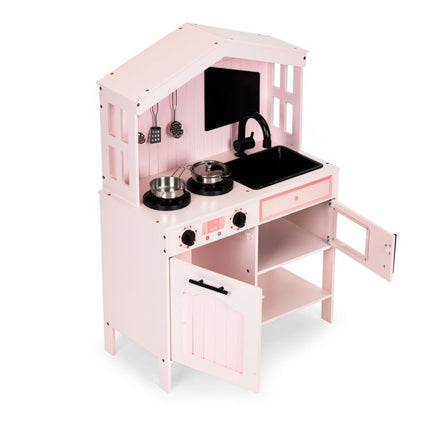 Midi Wooden Play Kitchen, Pastel Pink