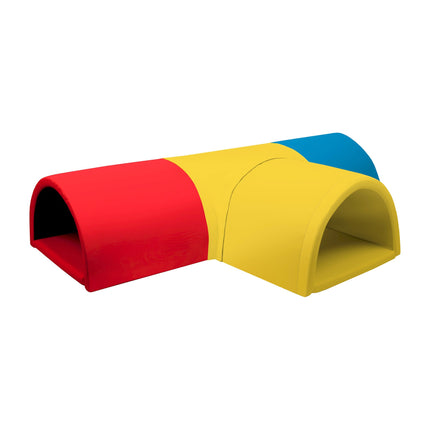 Soft Play T-Shaped Tunnel, 4 Pieces, Multi
