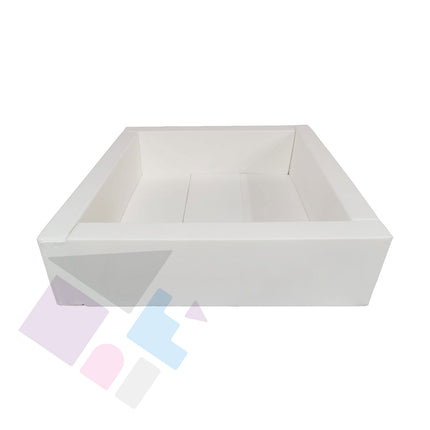 Large Soft Square Ball Pit (from 6ft to 10ft), White