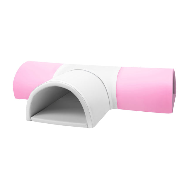Soft Play T-Shaped Tunnel, 4 Pieces, Pastel Pink