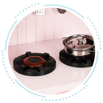 Midi Wooden Play Kitchen, Pastel Pink