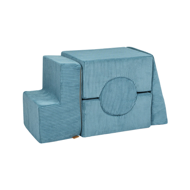 Cylinder 5-Piece Playsystem, Chunky Corduroy Turquoise