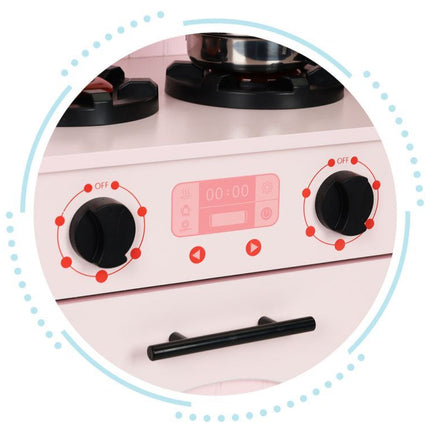 Midi Wooden Play Kitchen, Pastel Pink