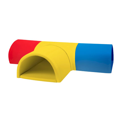 Soft Play T-Shaped Tunnel, 4 Pieces, Multi